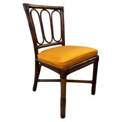McGuire, Bamboo Set Of 4 Chairs With Orange Cushions