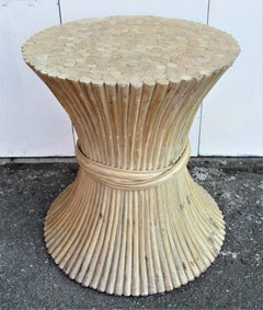 Mcguire Bamboo Sheaf of Wheat Dining Table