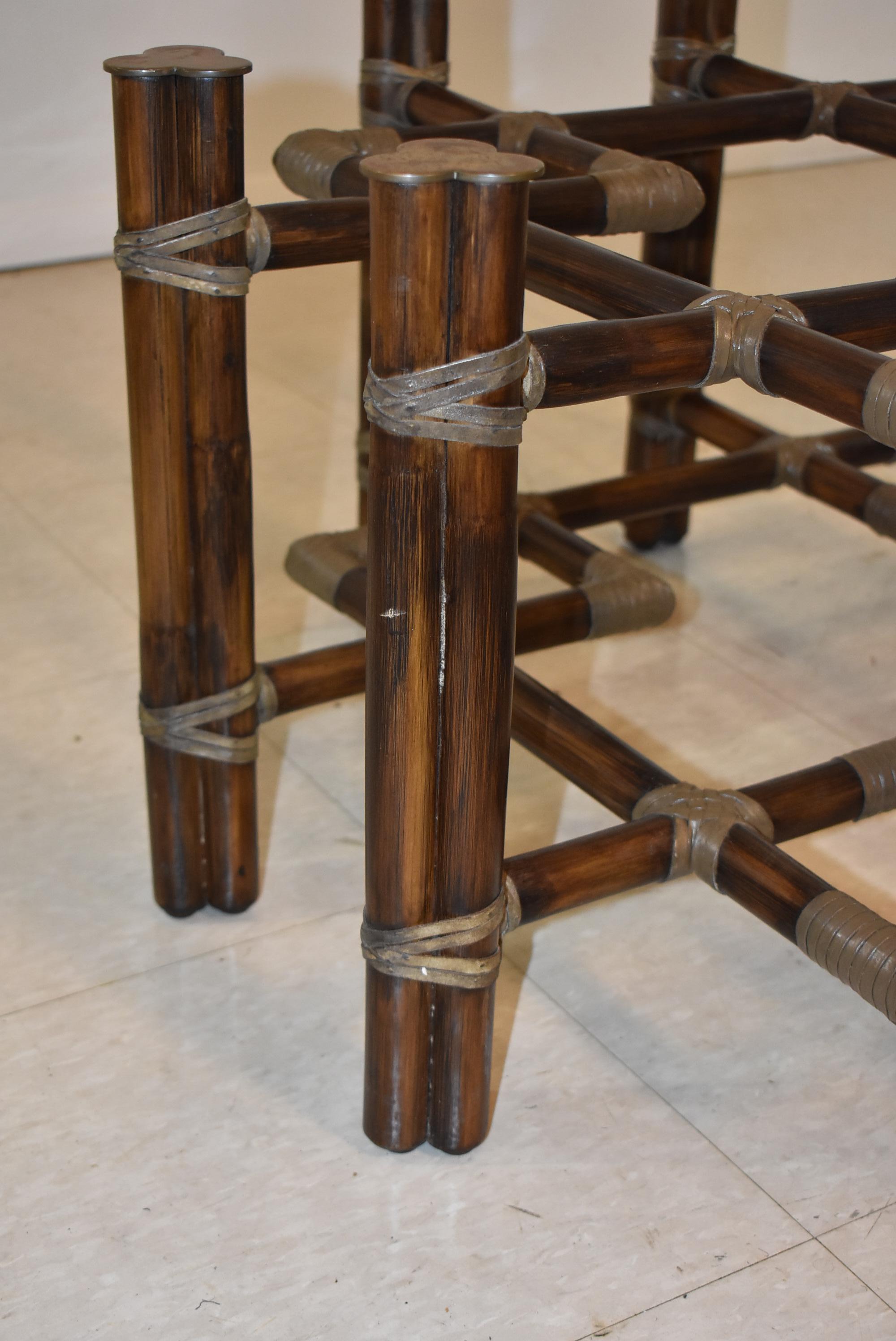 20th Century McGuire Bamboo Table Base For Sale