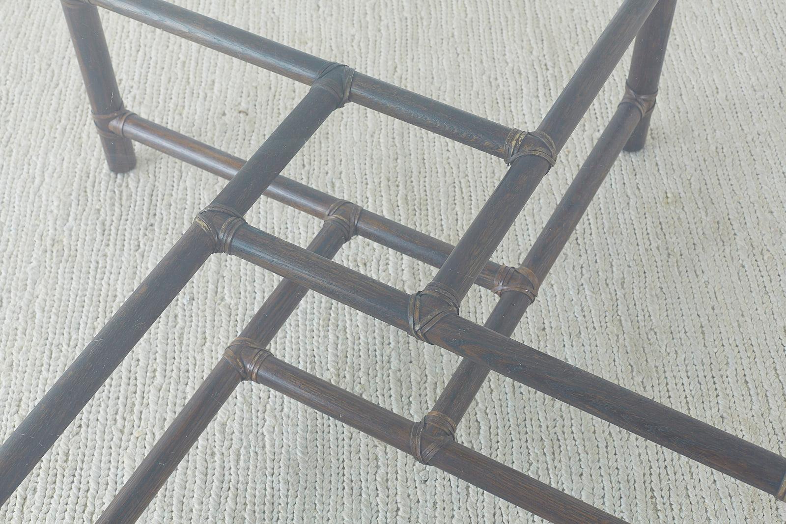 McGuire California Modern Bamboo Rattan Square Cocktail Table 3