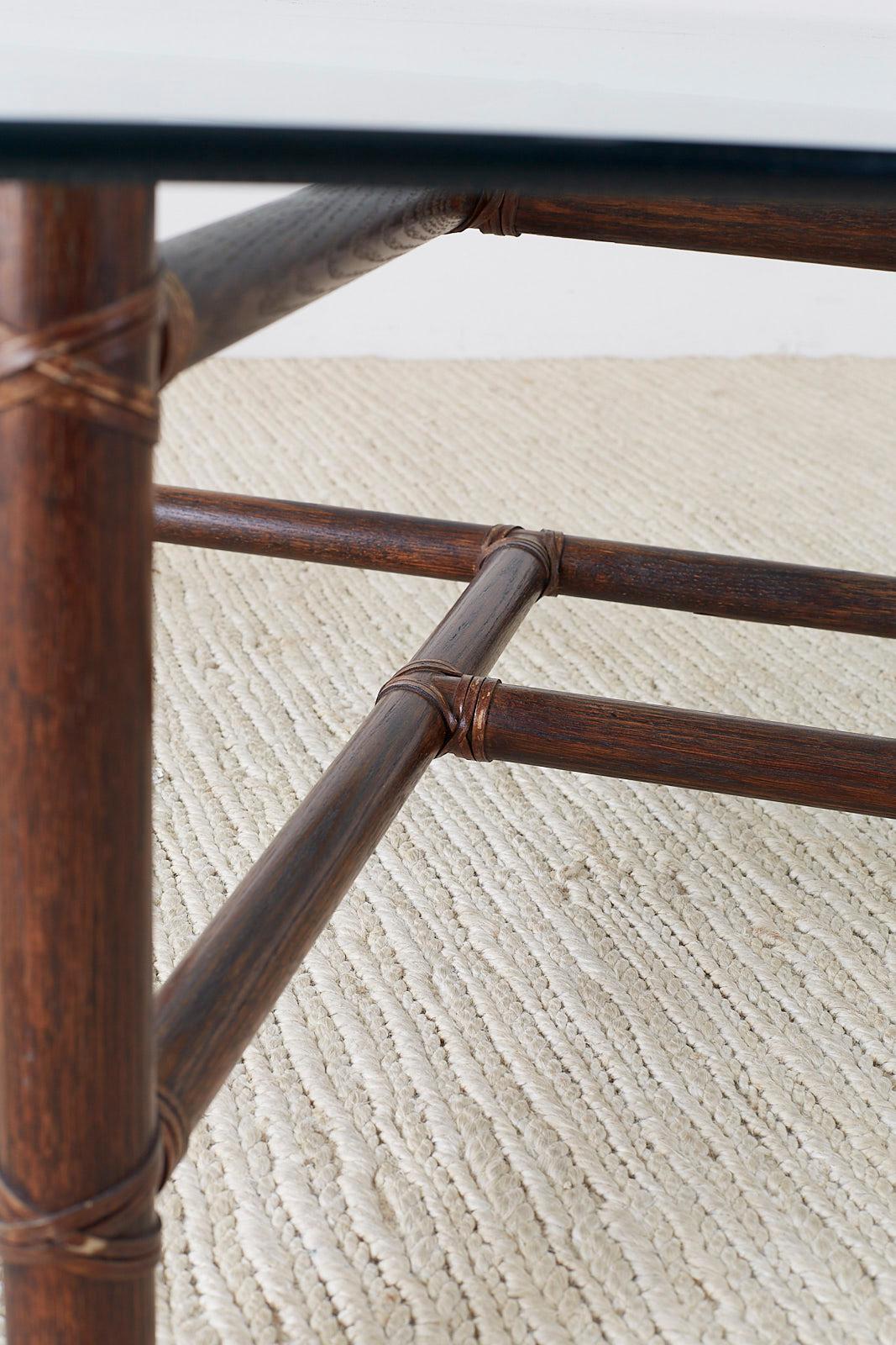 McGuire California Modern Bamboo Rattan Square Cocktail Table 6