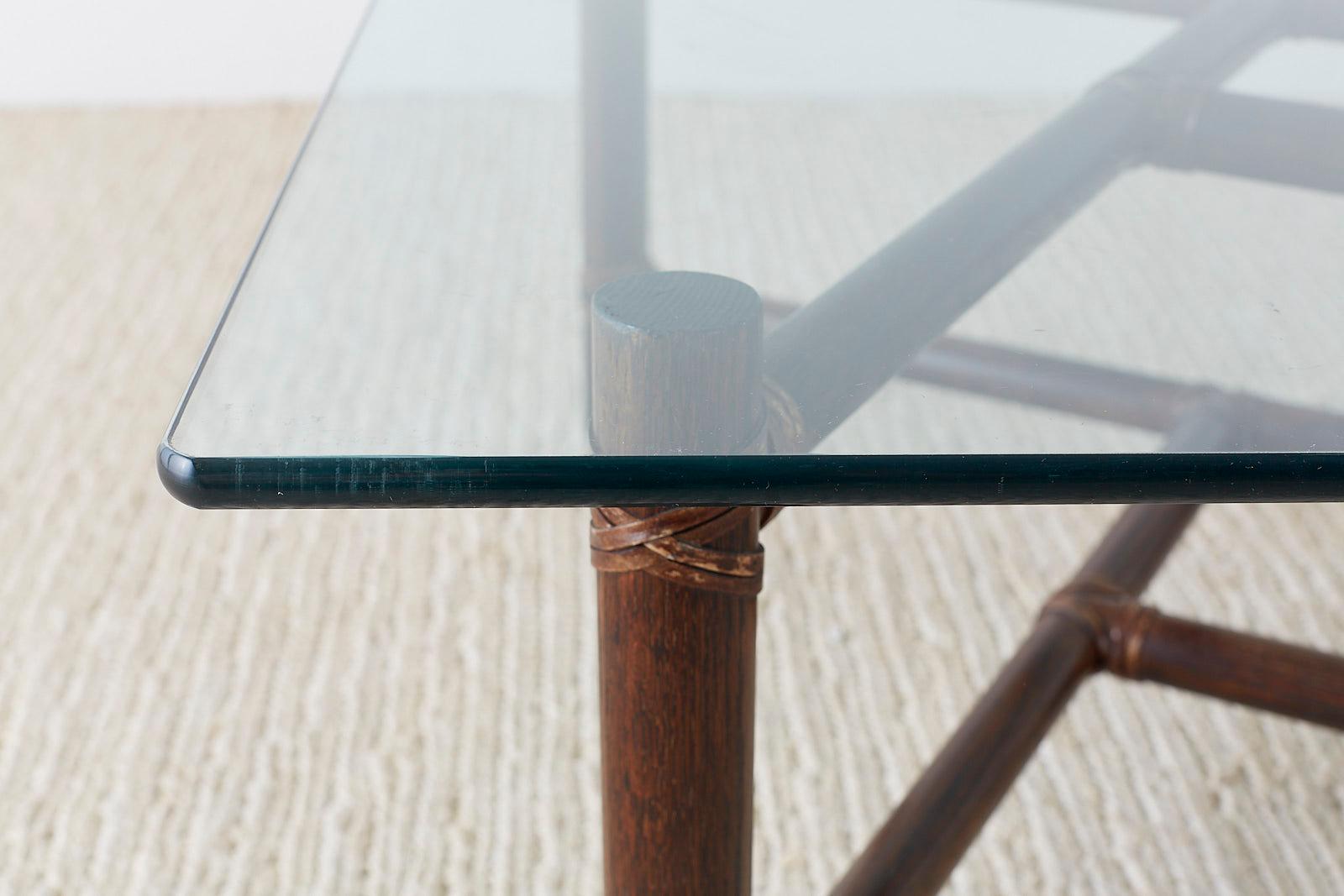 McGuire California Modern Bamboo Rattan Square Cocktail Table 7