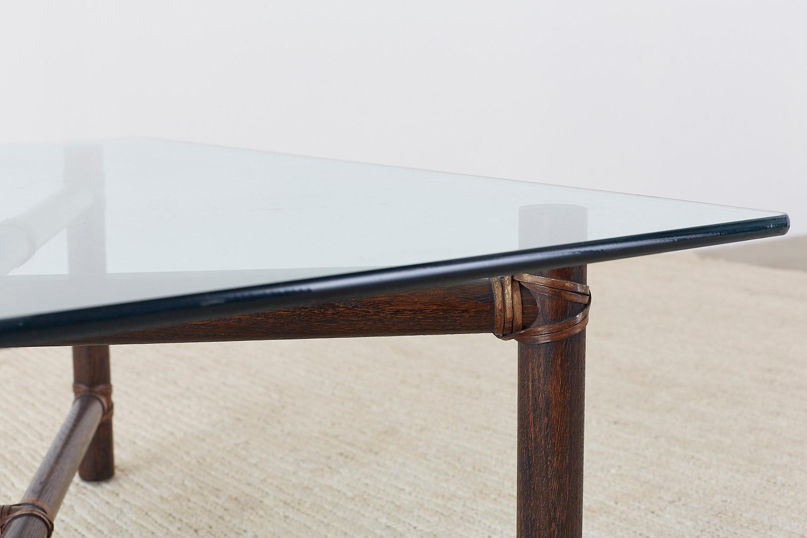 McGuire California Modern Bamboo Rattan Square Cocktail Table 8