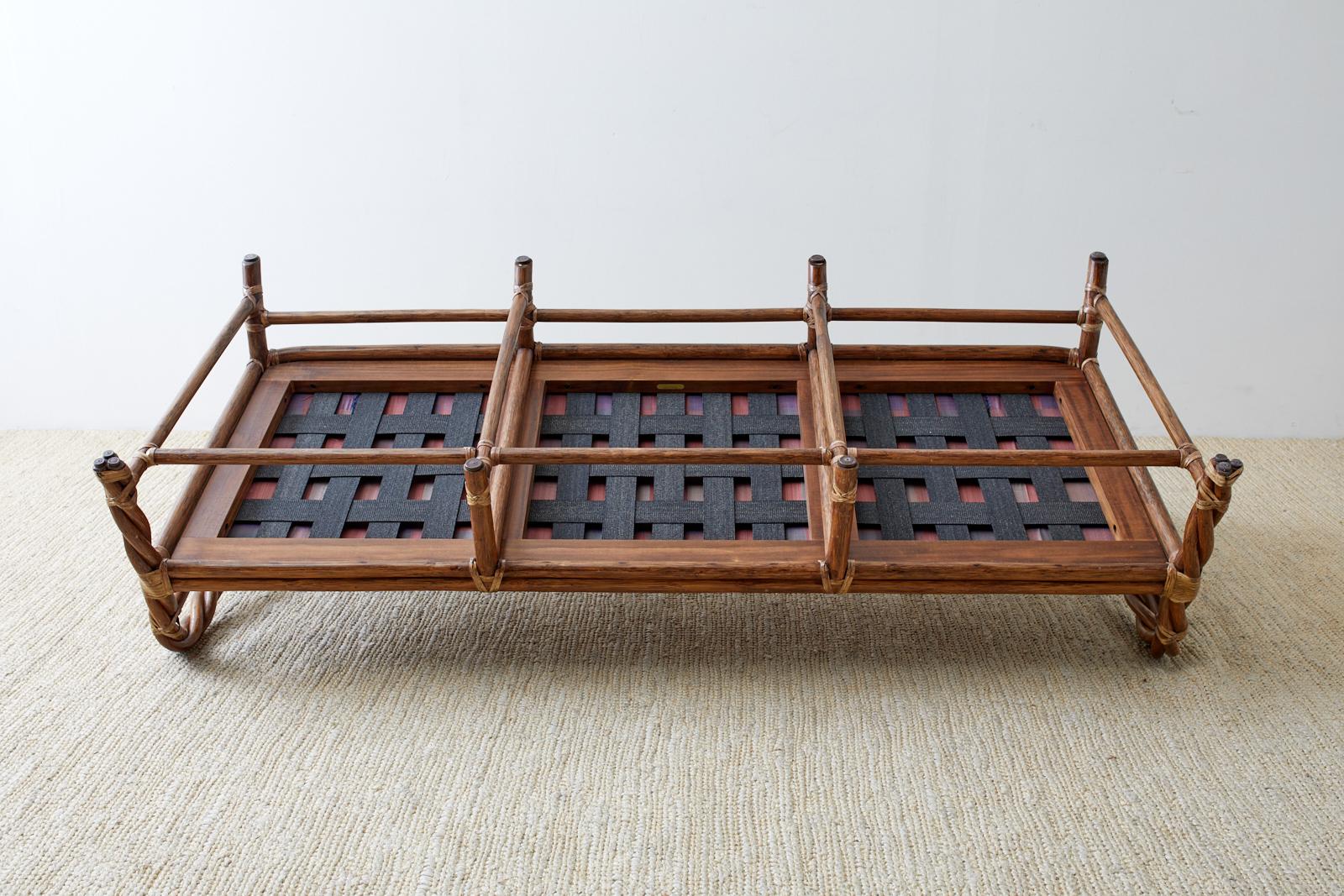 McGuire California Organic Modern Twisted Rattan Sofa 10