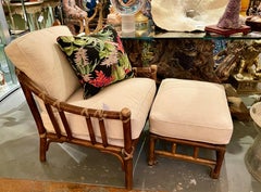 McGuire Club Chair and Ottoman