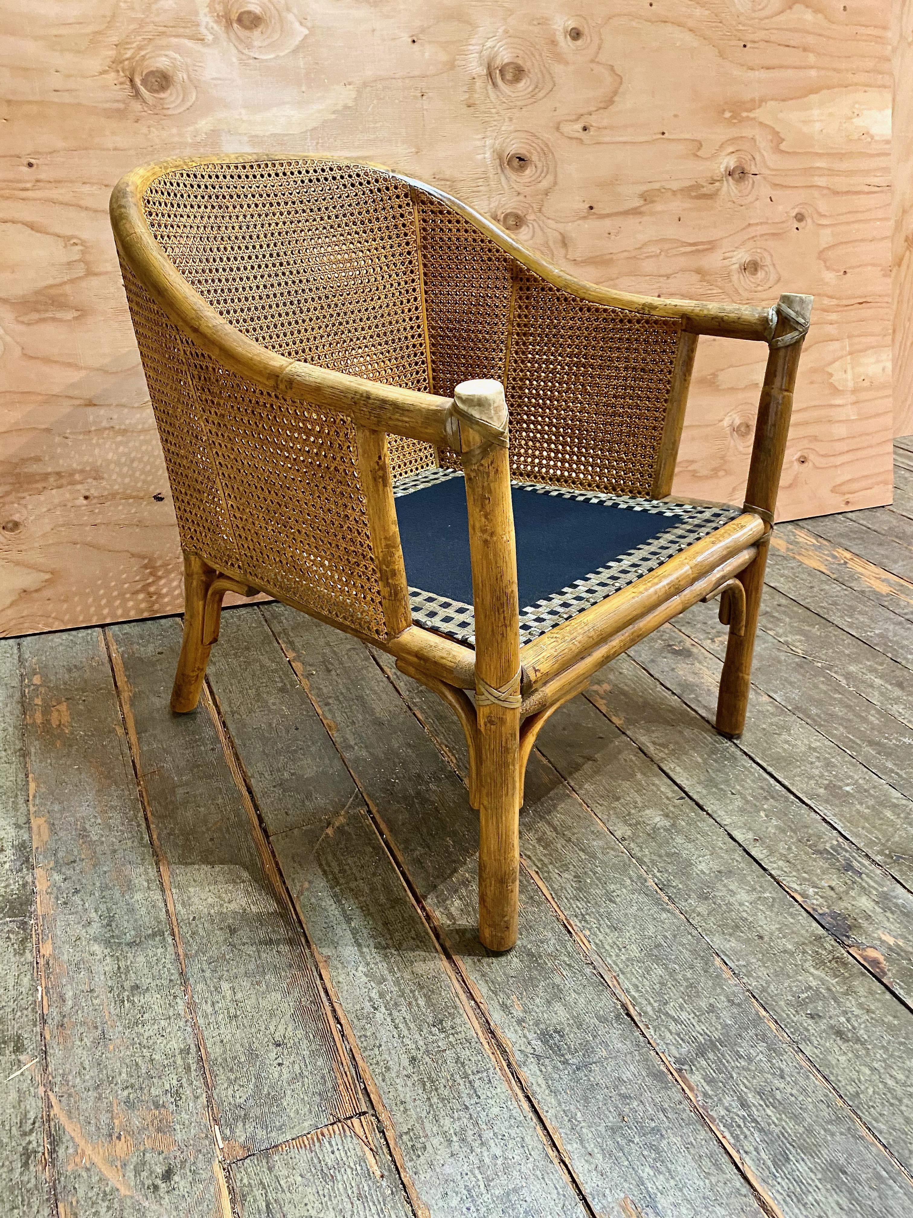 Upholstery McGuire Coastal Barrel Back or Tub Chairs
