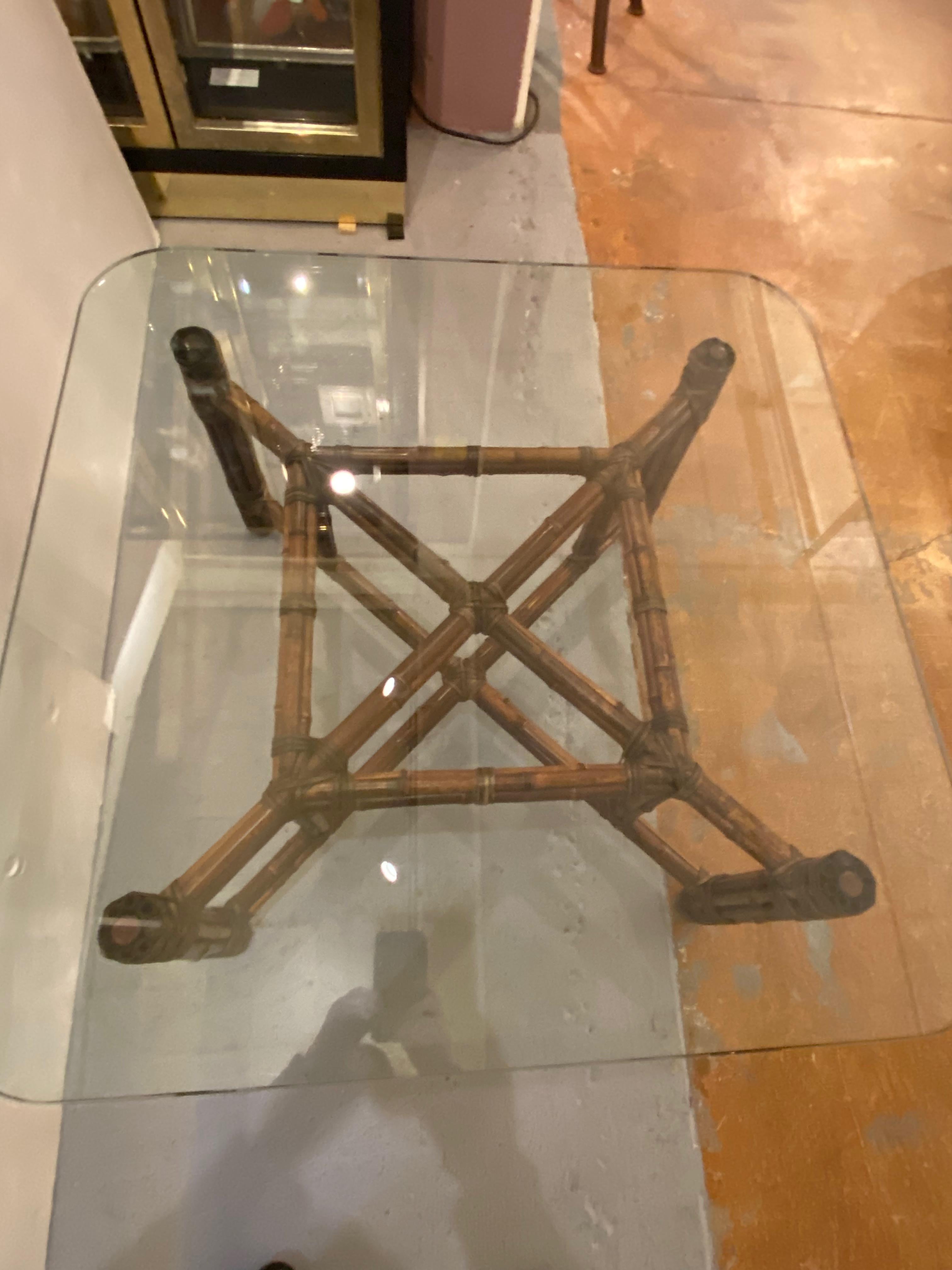 McGuire Coffee Table In Good Condition For Sale In Pasadena, CA