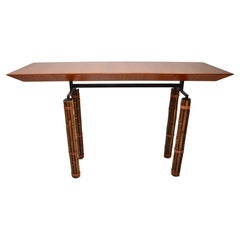 McGuire-Konsolentisch Richard Hannum Huxley Kollektion Faux Bambus Kirschbaumholz