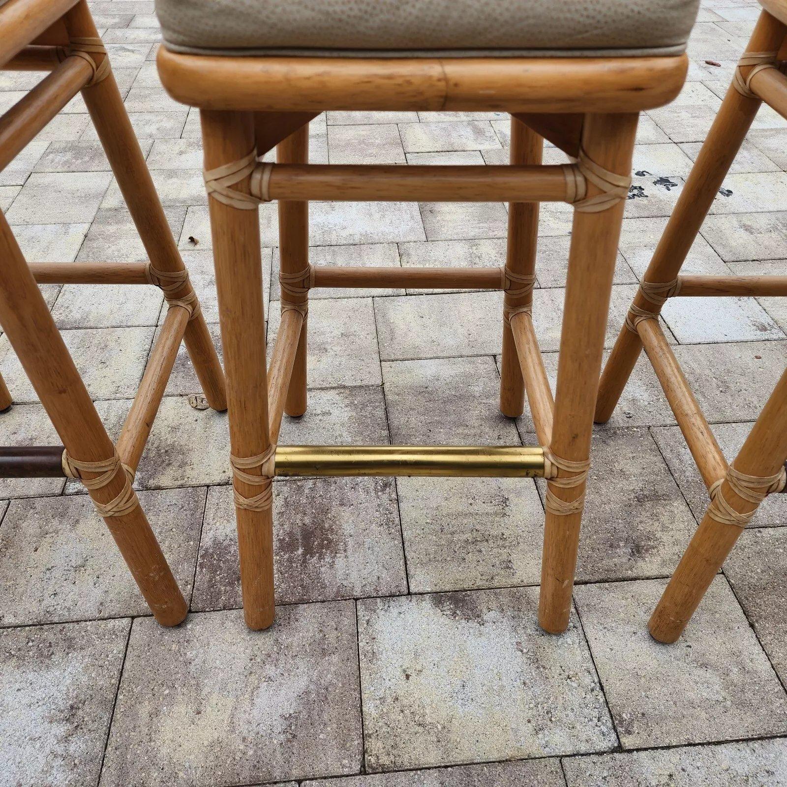 McGuire Counter Bar Stools Bamboo For Sale 6