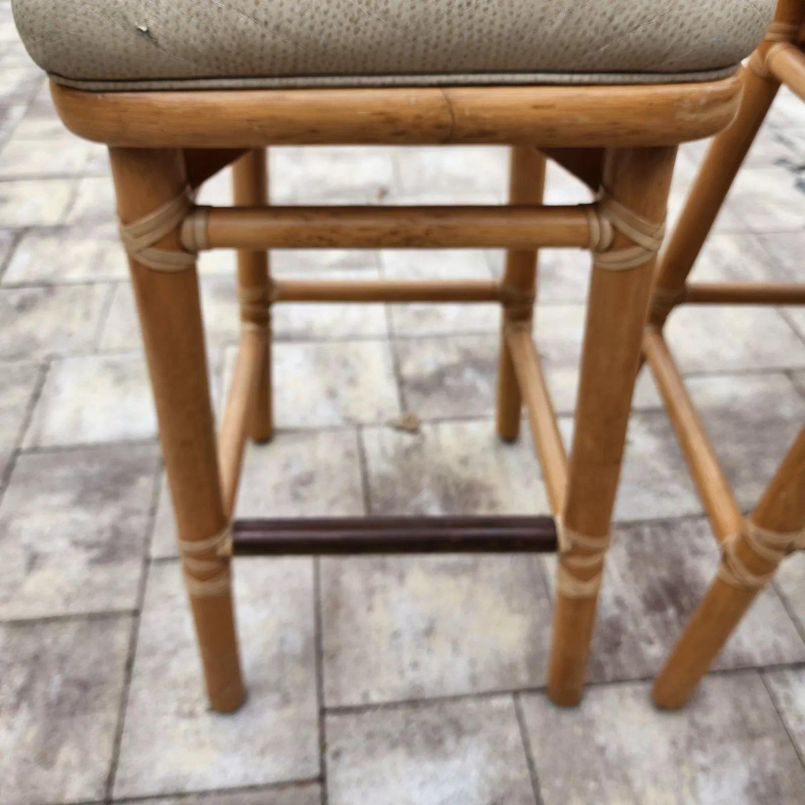 McGuire Counter Bar Stools Bamboo For Sale 11
