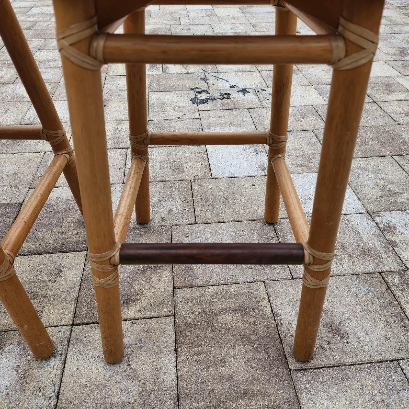 McGuire Counter Bar Stools Bamboo For Sale 2