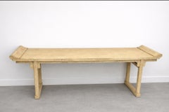 McGuire Crackled Wood Console Table 93”