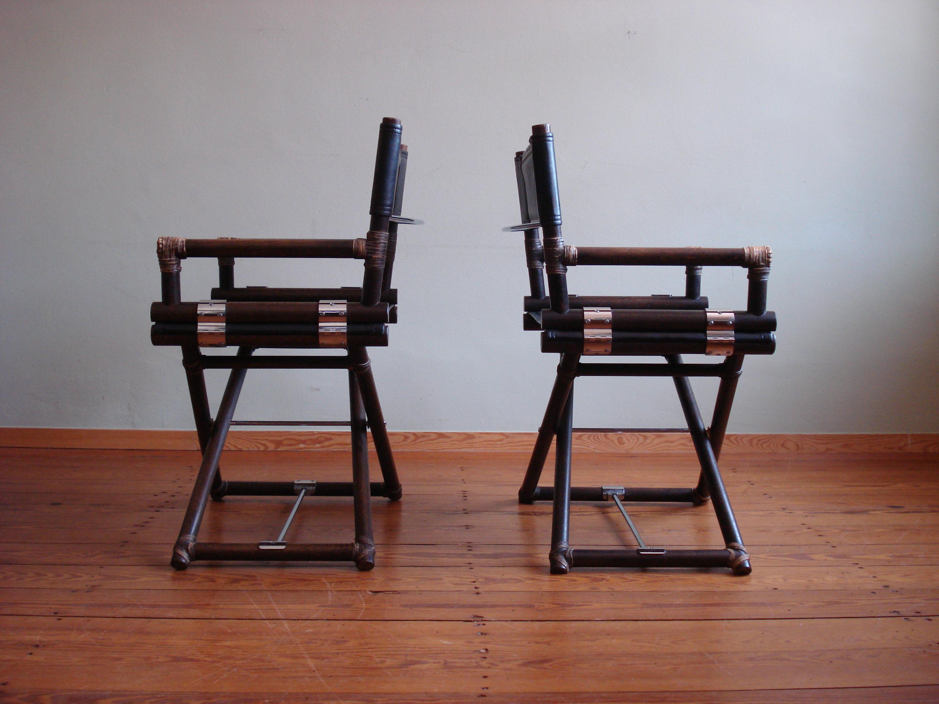 Campaign McGuire Director's Chairs X-Chair, Set of 2, 1950s