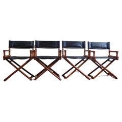 Sedie da regista McGuire X-Chair, set di 4, anni '50