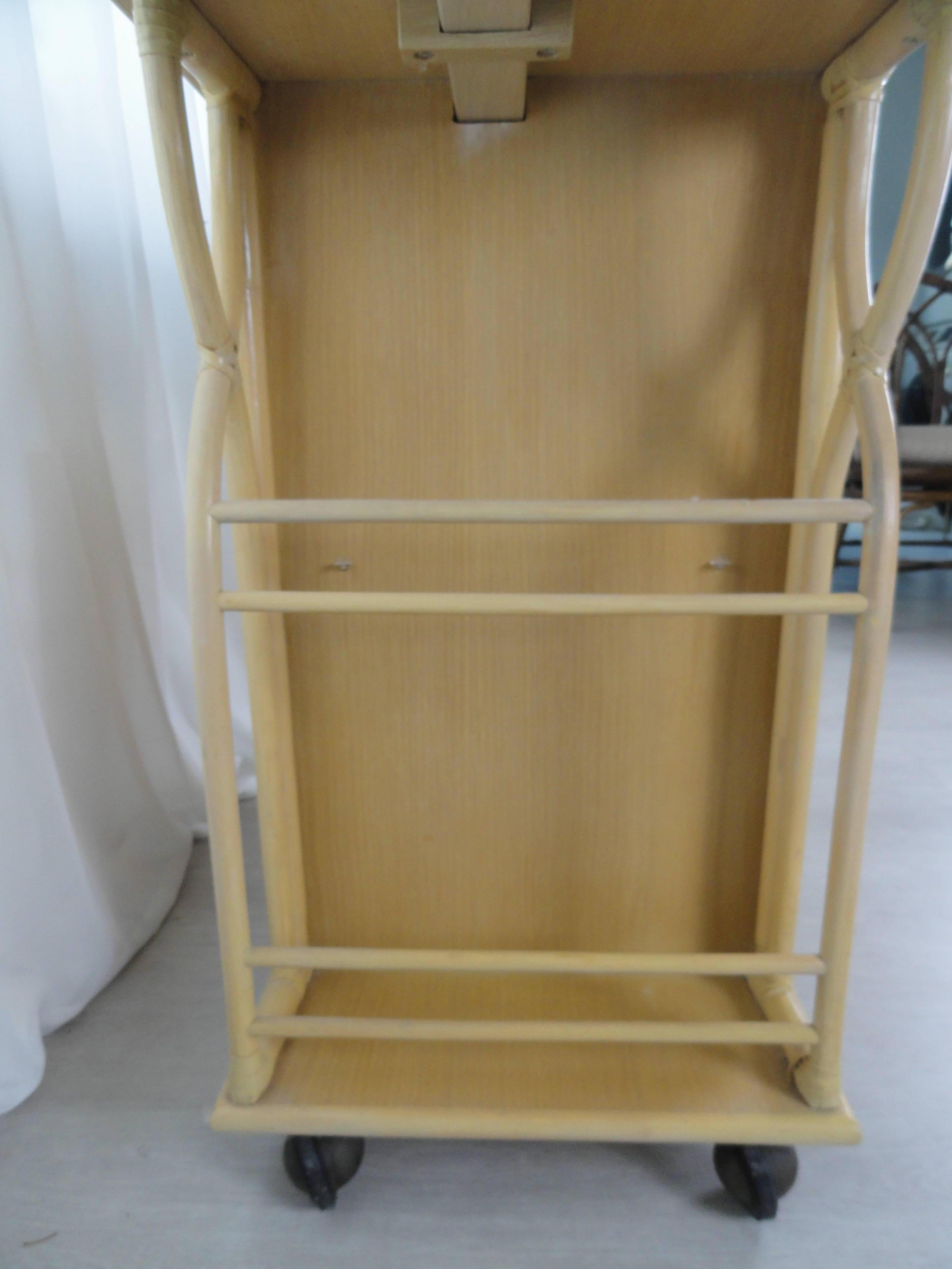 Late 20th Century McGuire Dry Bar Cart For Sale