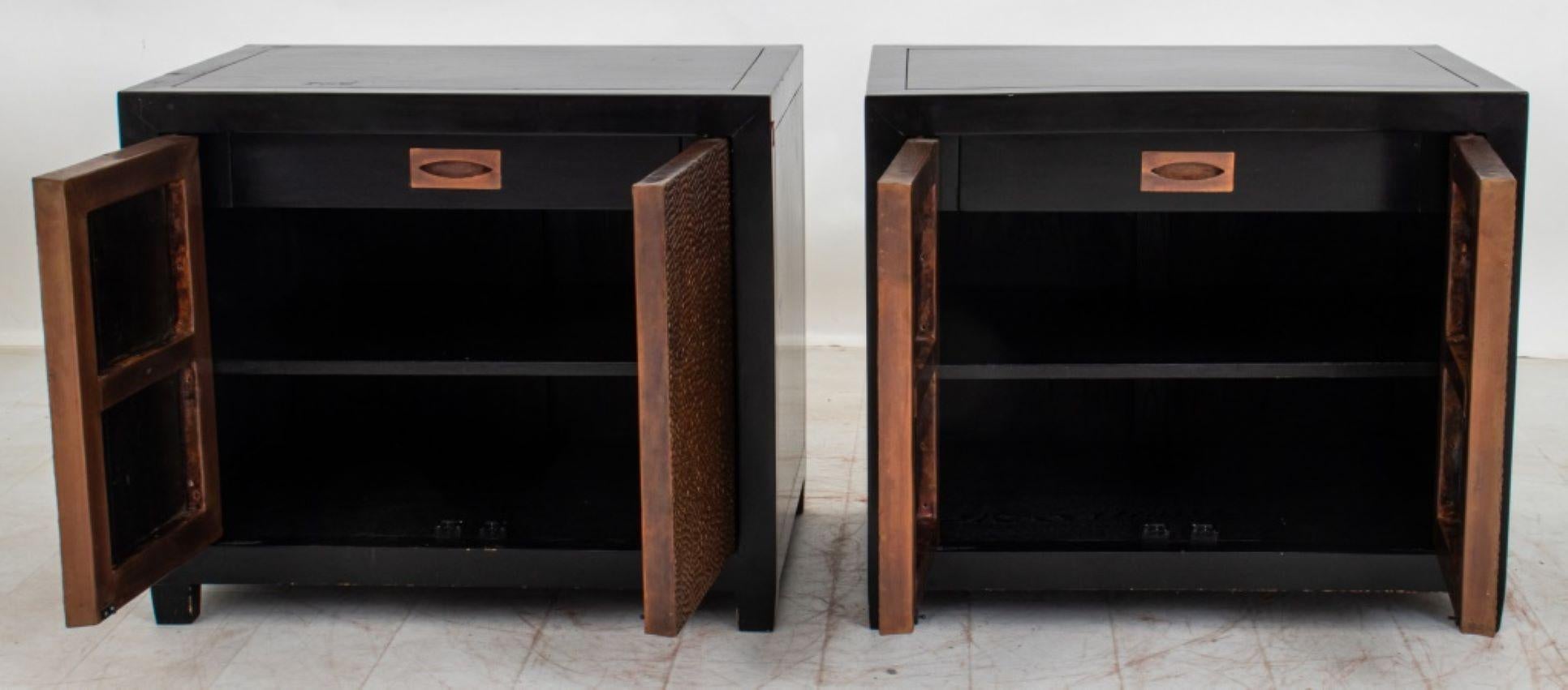 McGuire for Baker Two-Door Cabinets, 2 In Good Condition For Sale In New York, NY