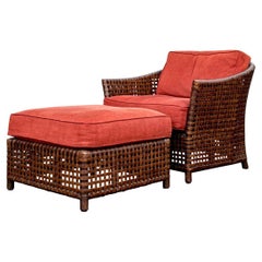 McGuire Furniture Antalya Sedia da salotto con ottomana