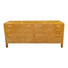 Commode basse en faux bambou McGuire Furniture Company
