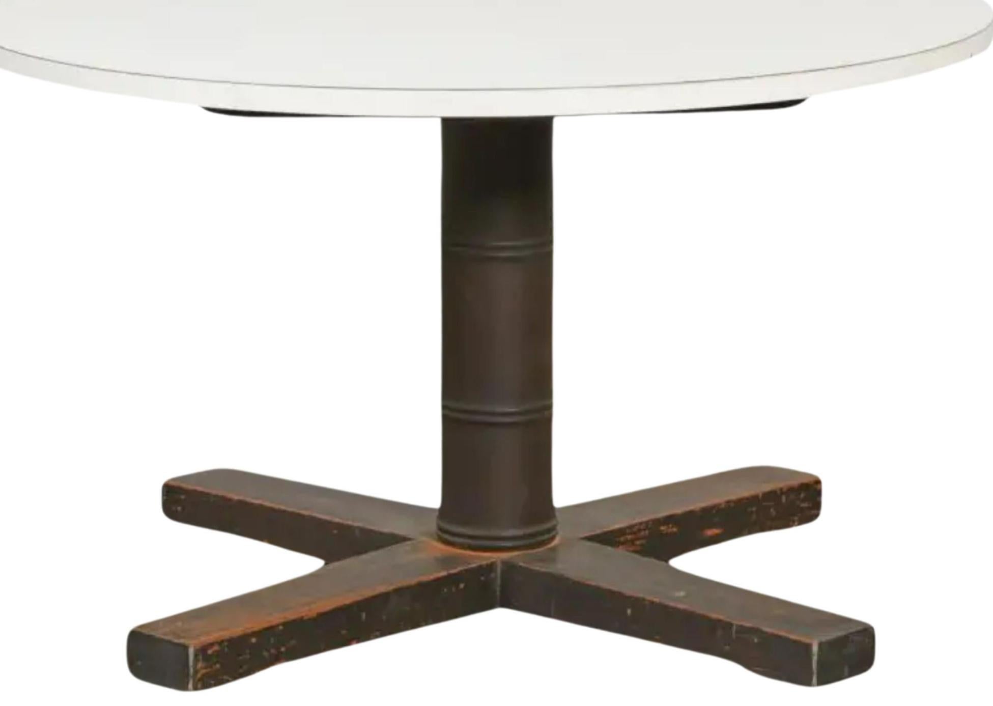McGuire Furniture Company Pedestal Table, 2010s In Good Condition For Sale In LOS ANGELES, CA