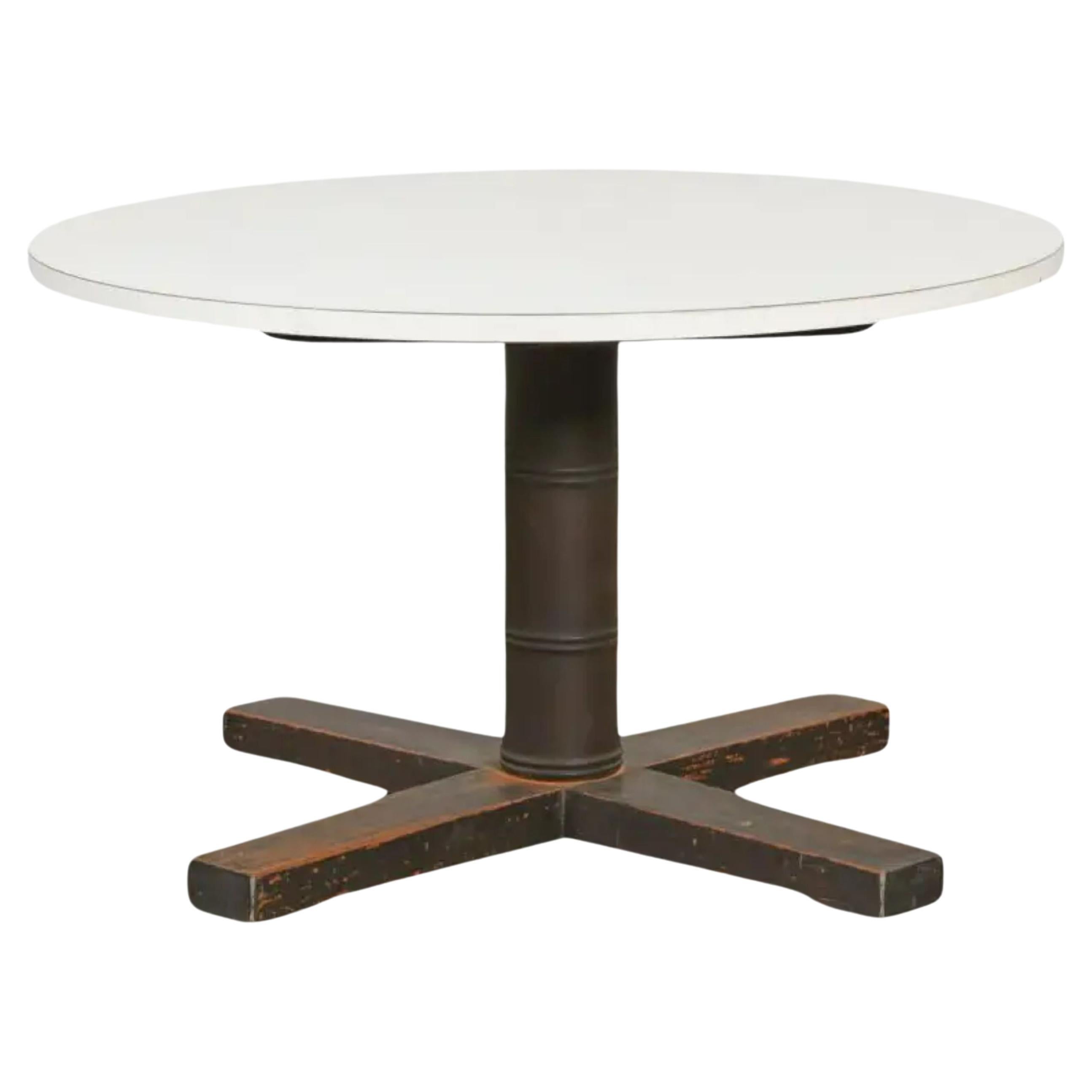 McGuire Furniture Company Pedestal Table, 2010s For Sale