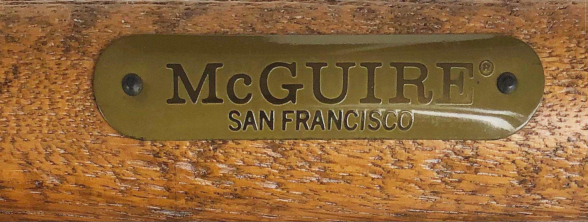 McGuire Furniture of San Francisco Director Chairs in Oak, Pair 8