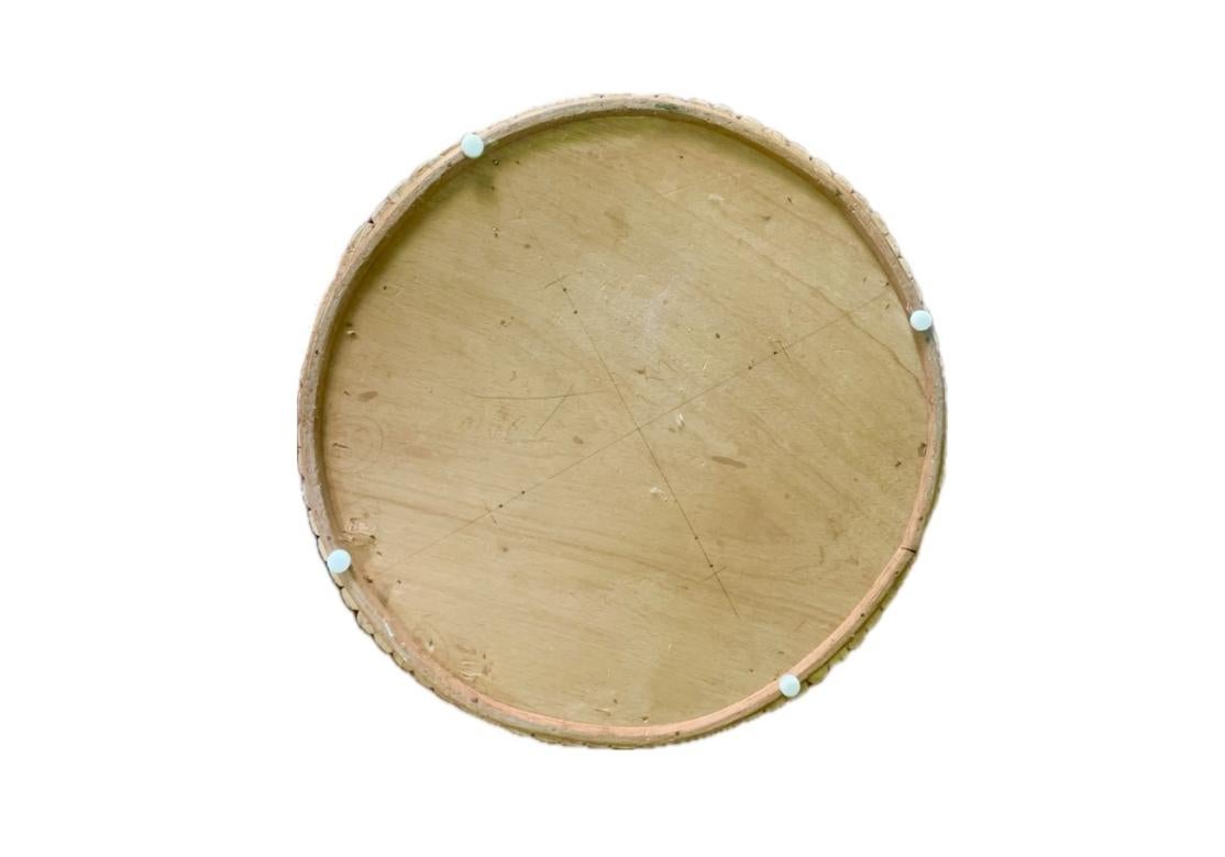 McGuire Furniture Wheat Sheaf Rattan Glass Top Side Table In Fair Condition For Sale In Bridgeport, CT