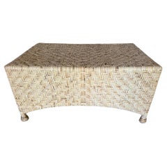 McGuire Furniture Wicker Coffee Table or Ottoman