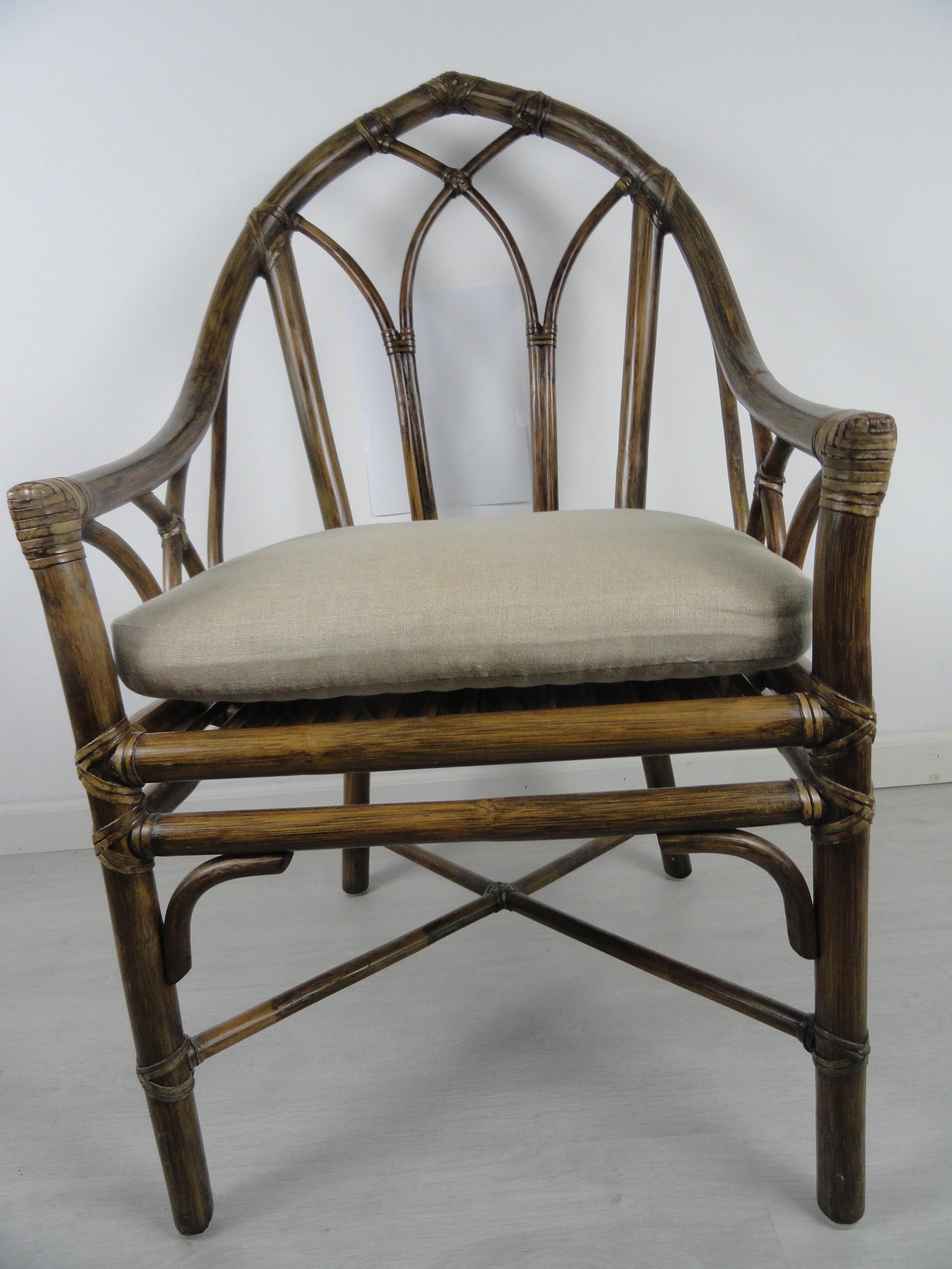 Late 20th Century McGuire Gothic Armchair