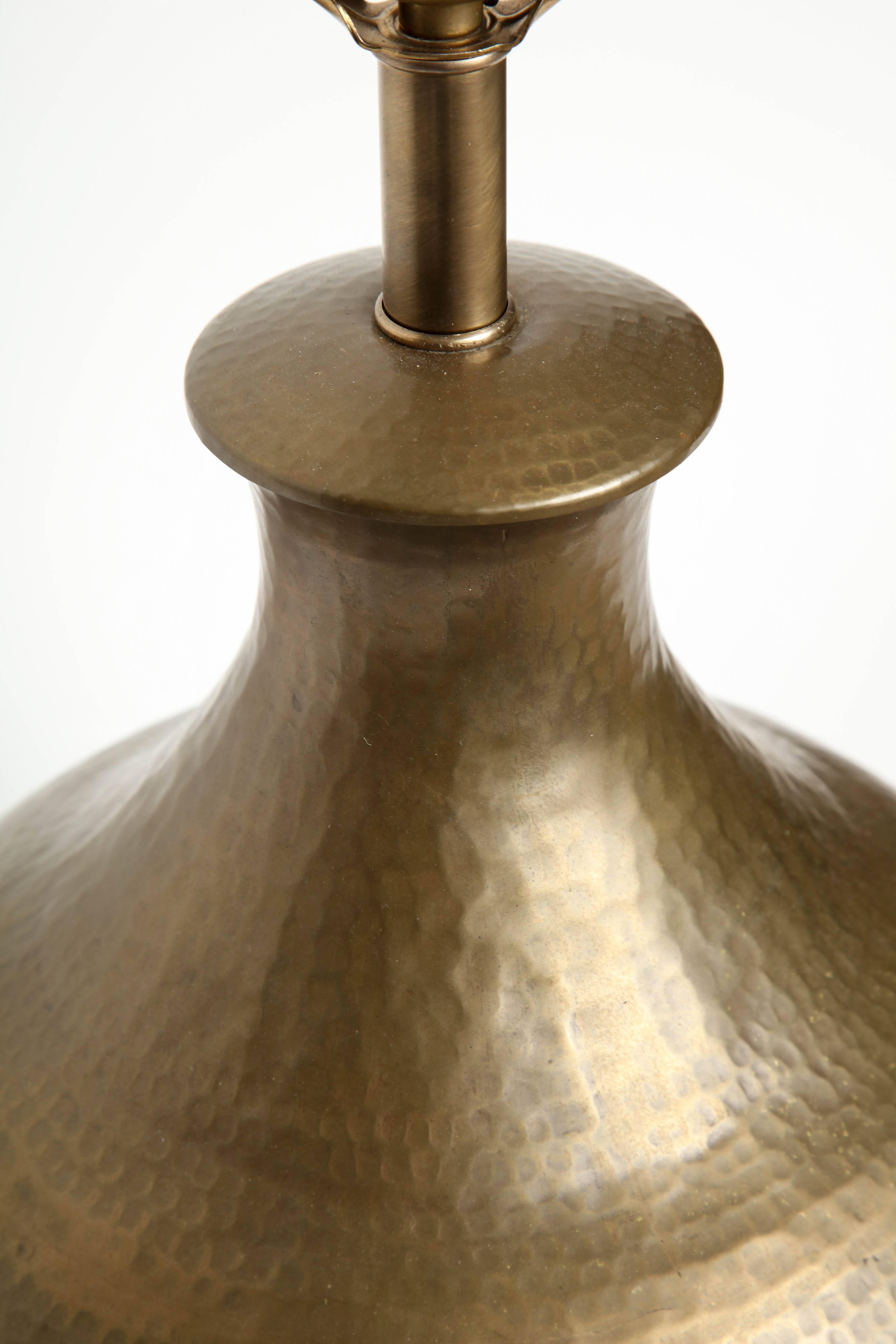McGuire Hammered Bronze Lamps 4