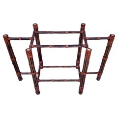 McGuire Hexagonal Bamboo Rattan Dining Table Base