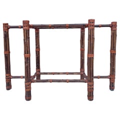 McGuire Hexagonal Bamboo Rattan Dining Table Base