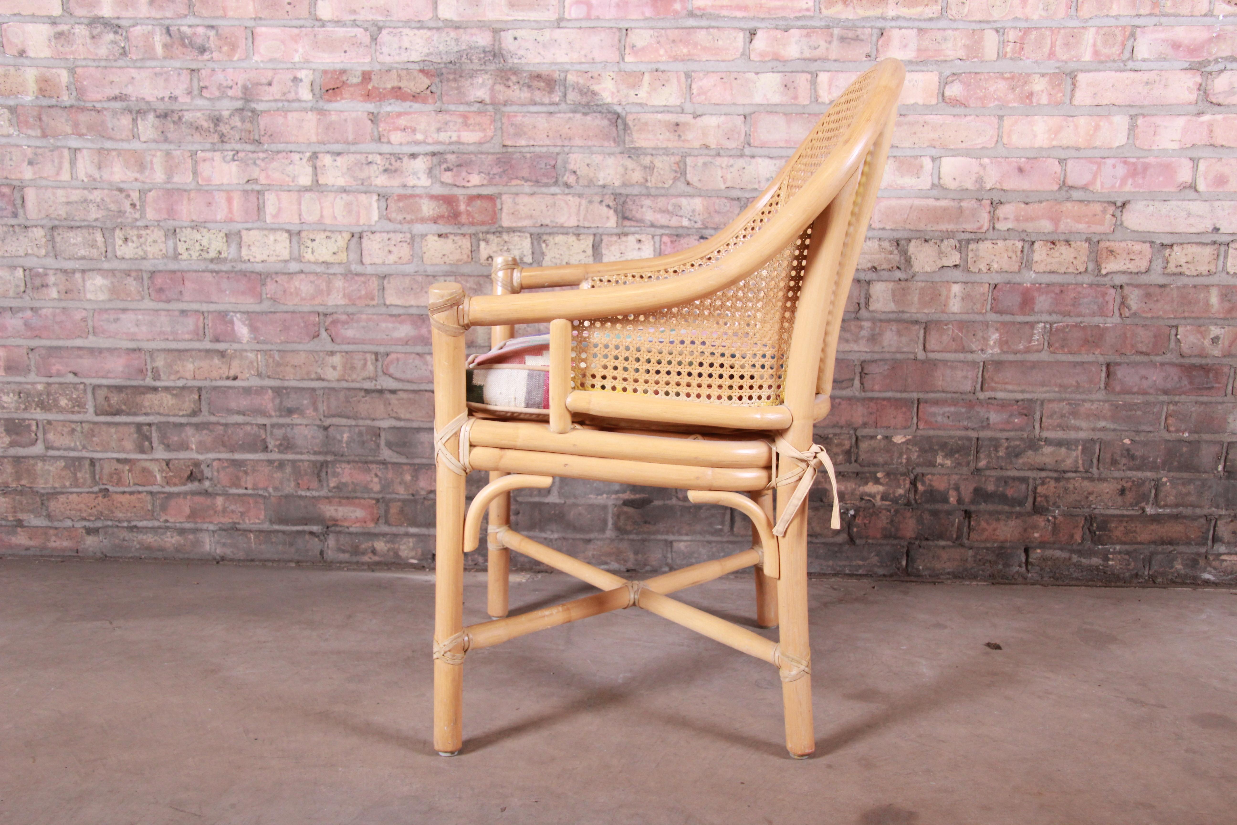 Pair Details about   McGuire Hollywood Regency Organic Modern Bamboo and Cane Club Chairs 