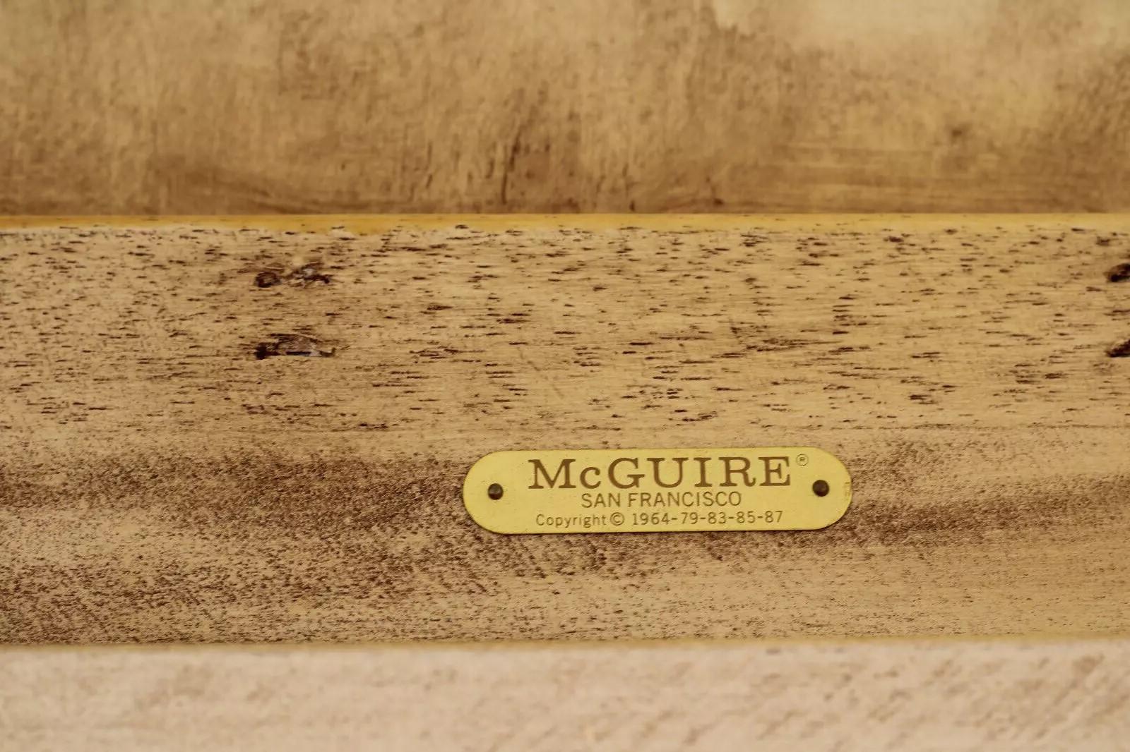 Monumental McGuire Ming Altar Table with Ivory Crackle Finish For Sale 9