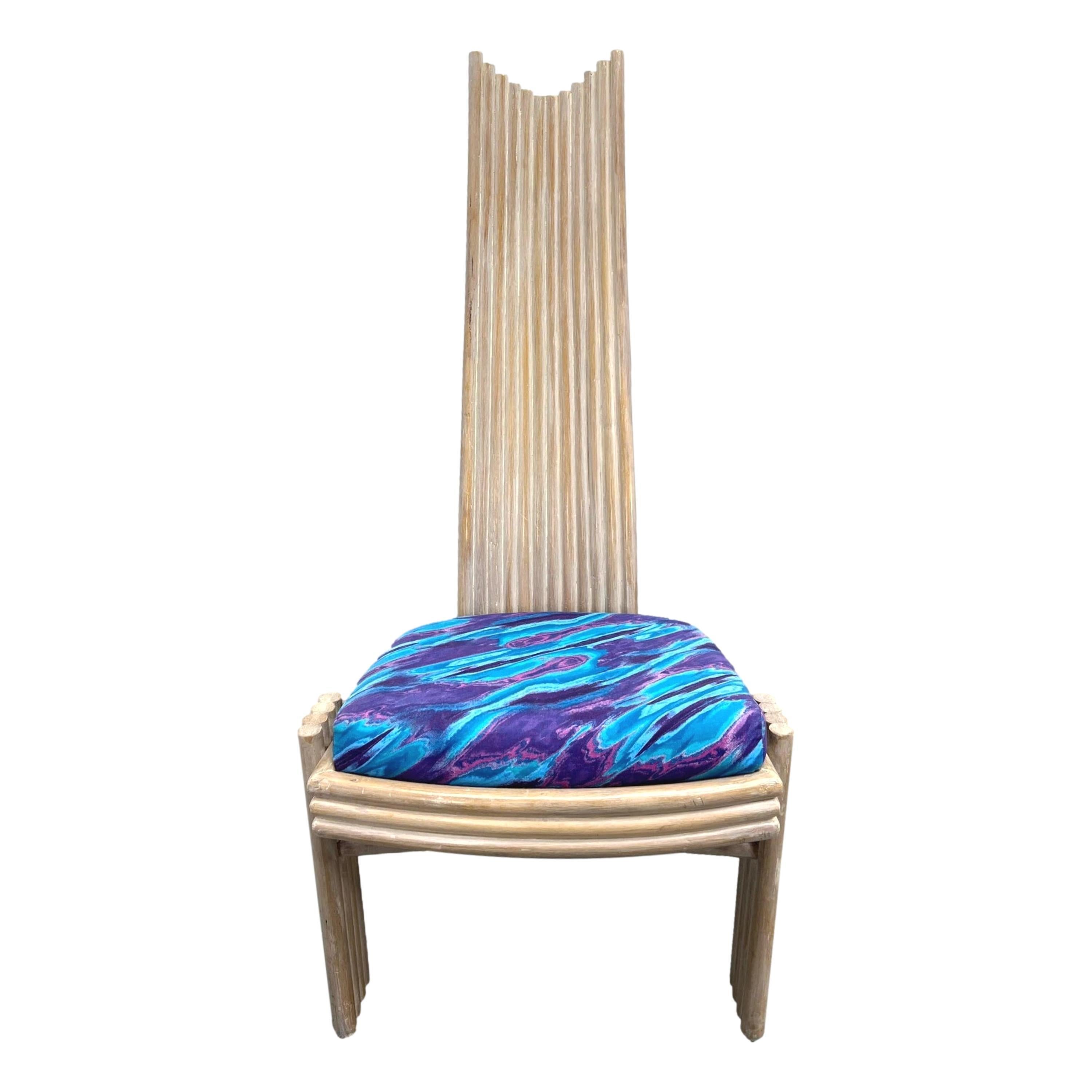 Organique McGuire Mackintosh Style Sculptural Organic Modern Rattan Dining Chairs en vente