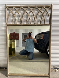 McGuire Midcentury Lacquered Bamboo Mirror
