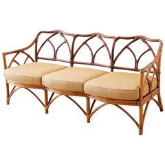 McGuire Midcentury Organic Bamboo Rattan Sofa