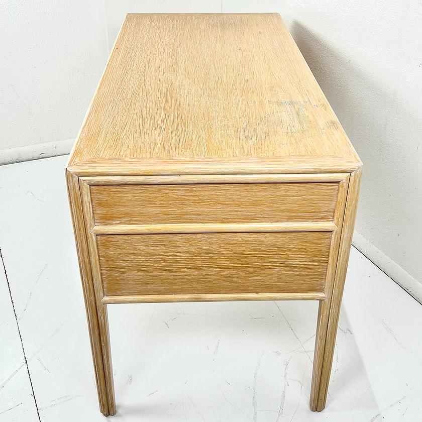 McGuire Oak & Bamboo Writing Desk In Good Condition For Sale In Dallas, TX