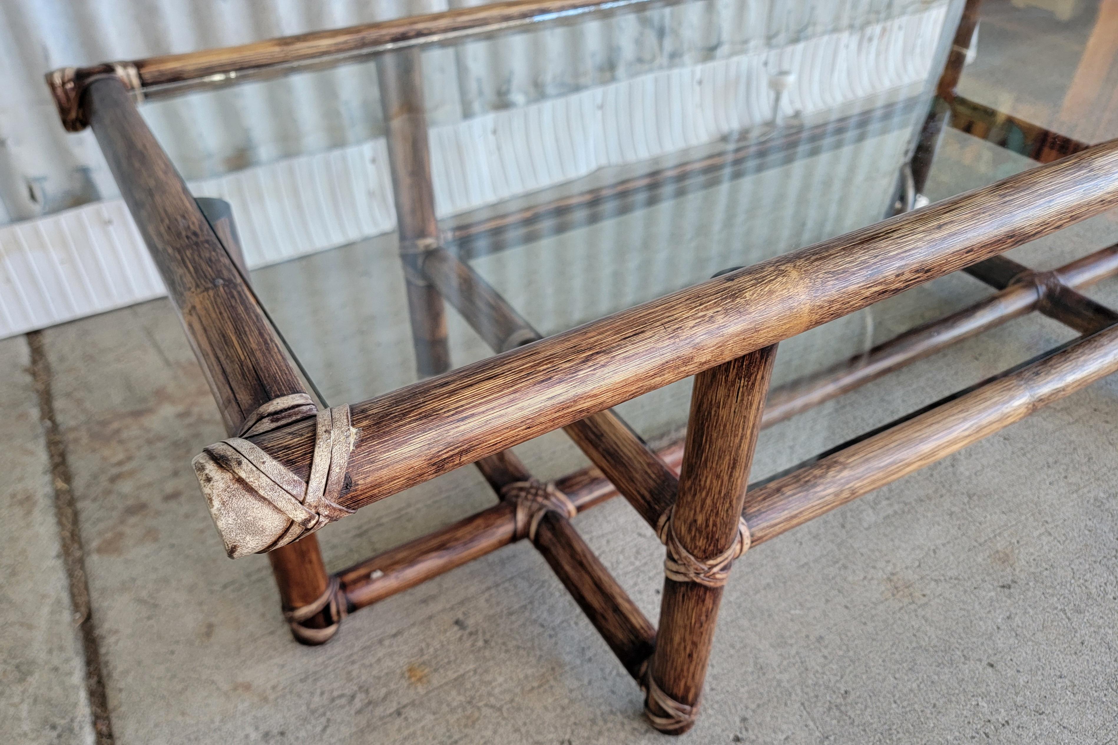 20ième siècle McGuire Organic Table basse moderne en bambou en vente