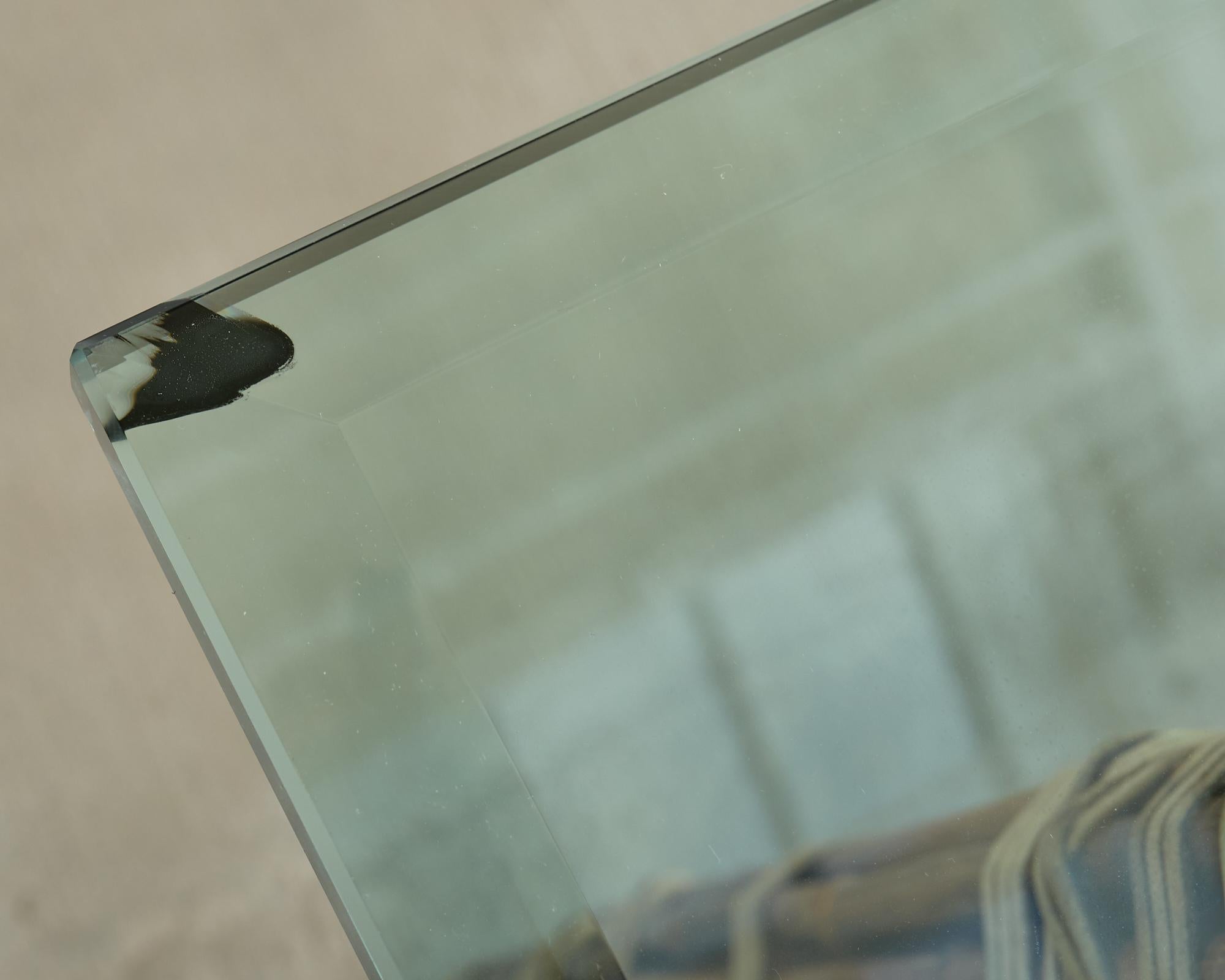 20ième siècle Table de salle à manger moderne et organique McGuire en verre de bambou en vente