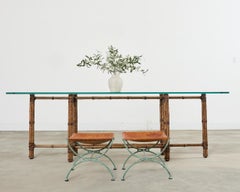 McGuire Organic Modern Bamboo Glas Konsolentisch 8 Ft.