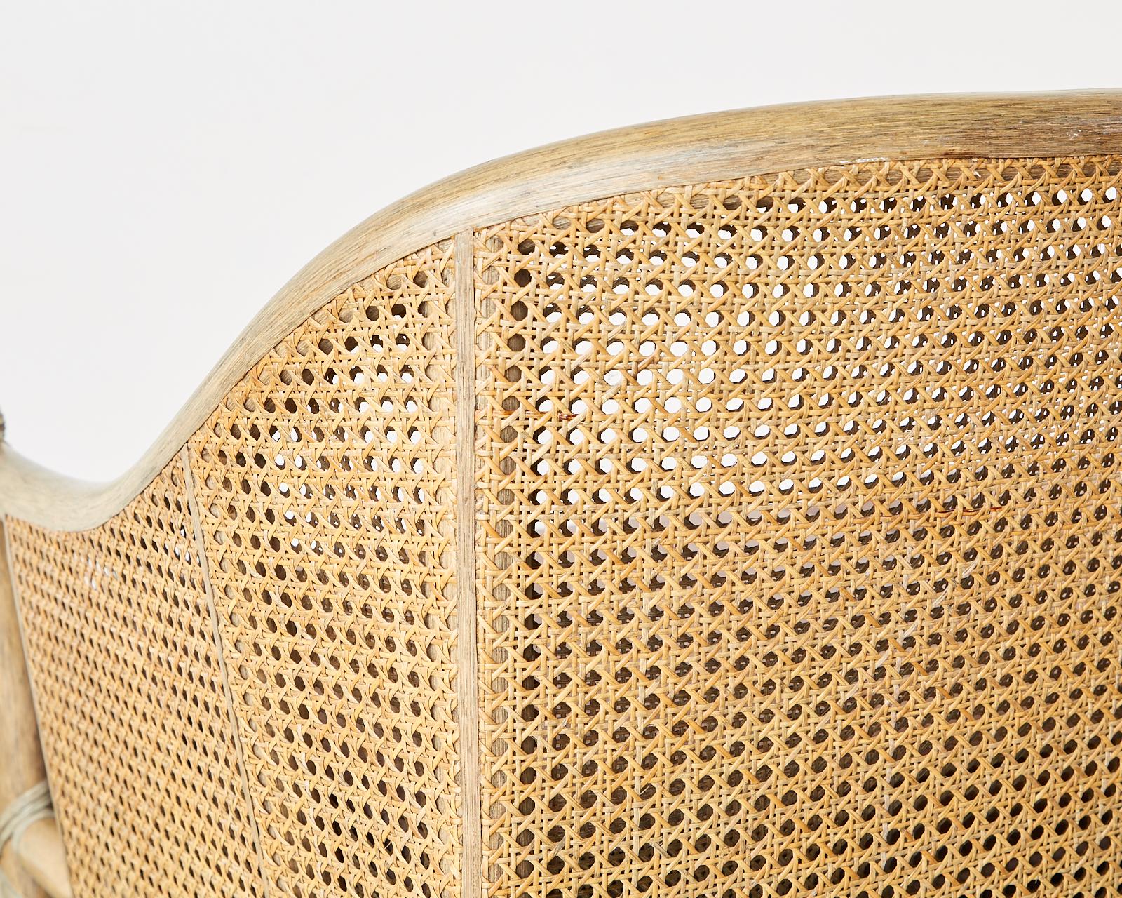 McGuire Organic Modern Bamboo Rattan Cane Settee 1