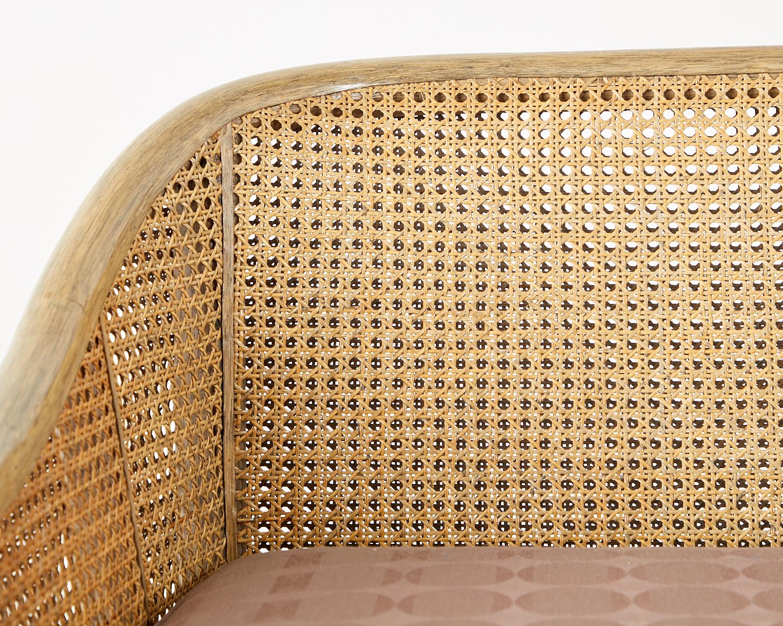 McGuire Organic Modern Bamboo Rattan Cane Settee 5