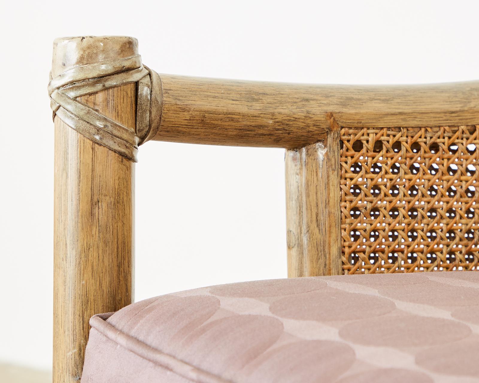 McGuire Organic Modern Bamboo Rattan Cane Settee 8