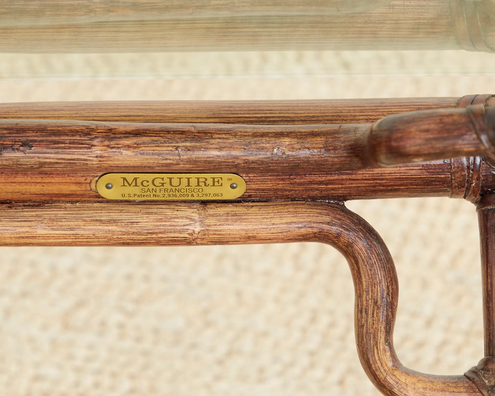 McGuire Organic Modern Bamboo Rattan Cocktail Table 7