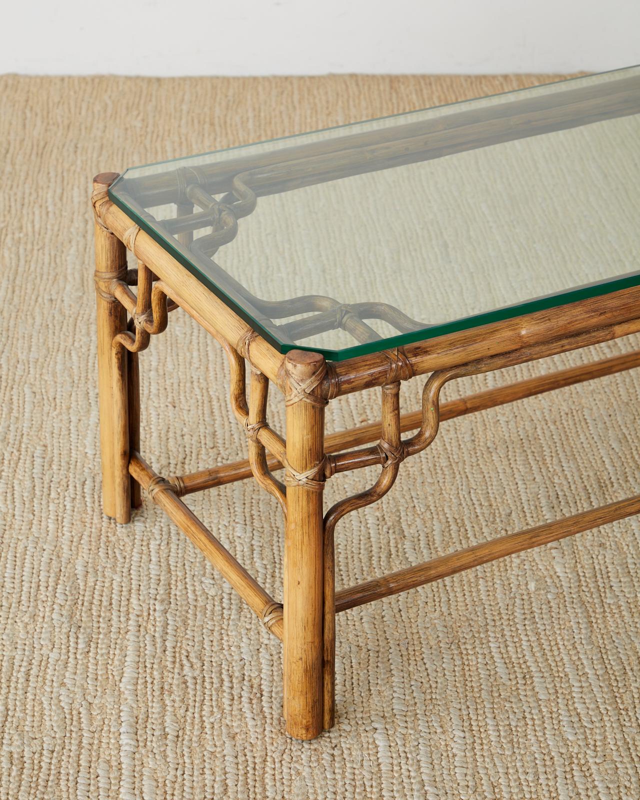 McGuire Organic Modern Bamboo Rattan Cocktail Table 1