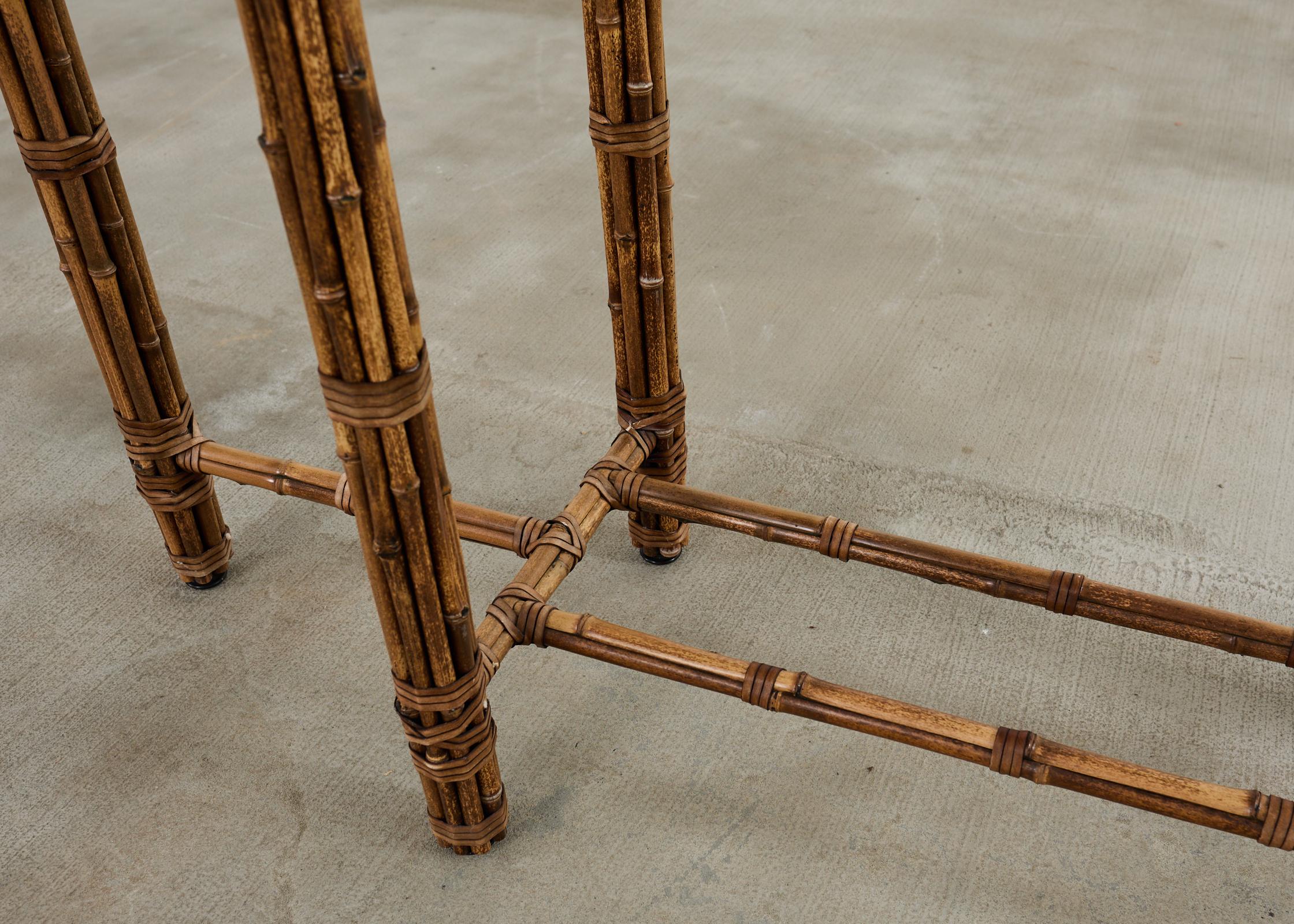 McGuire Organic Modern Bamboo Rattan Console Table 5