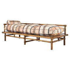 Vintage McGuire Organic Modern Bamboo Rattan Daybed Settee