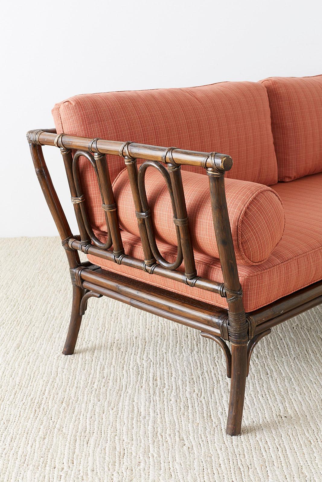 American McGuire Organic Modern Bamboo Rattan Daybed Sofa