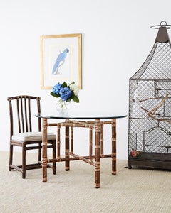 McGuire Organic Modern Bamboo Rattan Dining Table