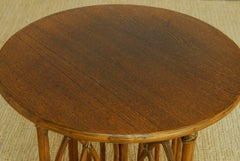 McGuire Organic Modern Bamboo Rattan Drinks Table